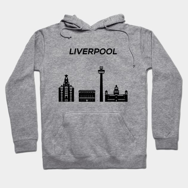 Liverpool  City Skyline England Hoodie by maro_00